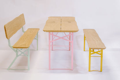 Premium-Bierzeltgarnitur aus regionaler Eiche