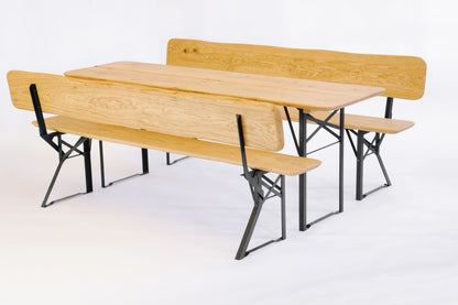 Premium-Bierzeltgarnitur aus regionaler Eiche