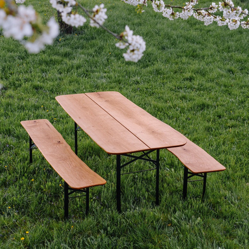 Edle Eichen-Bierzeltgarnitur